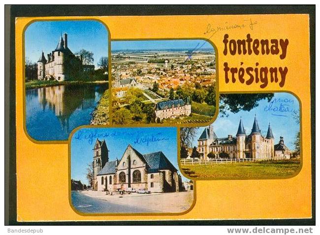 CPSM - Fontenay Trésigny - Château De Fontenay - Vue Aérienne - Eglise - Château De Bellefontaine ( CIM) - Fontenay Tresigny