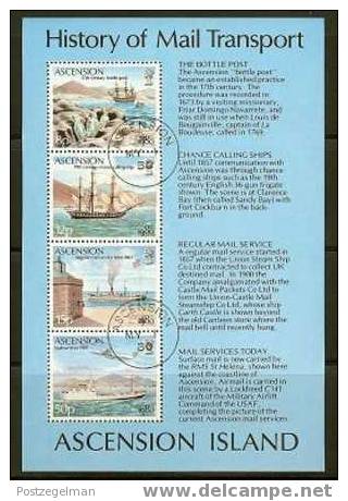 ASCENSION 1980 C.T.O. Ms 259-262 Mail Transport Ships F2326 - Ships