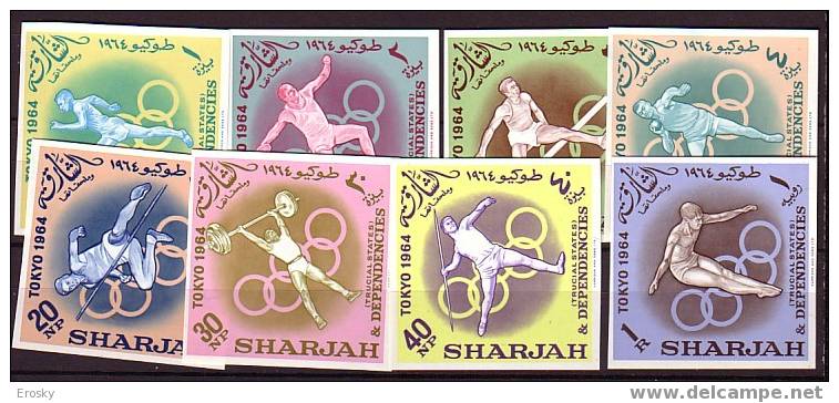 J1852 - JEUX OLYMPIQUES 1964 SHARJAH Yv N°46/53 ND ** - Sharjah