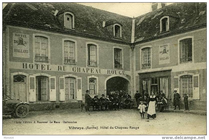 72 .  VIBRAYE .  HOTEL DU CHAPEAU ROUGE . - Vibraye