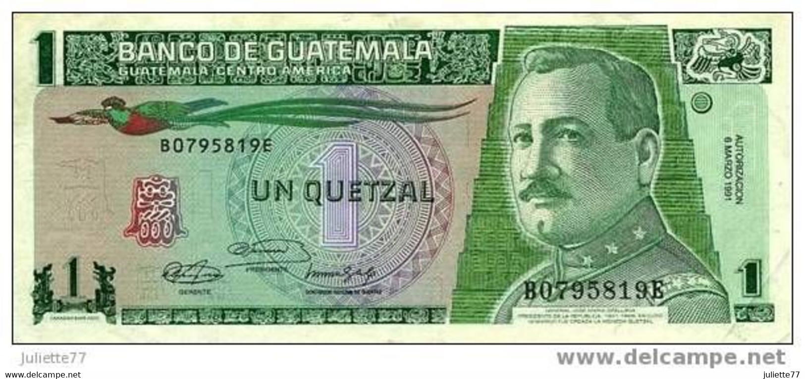 Billets - GUATEMALA, BILLETS De 1 Et De 5 QUETZALES 1991 - Guatemala