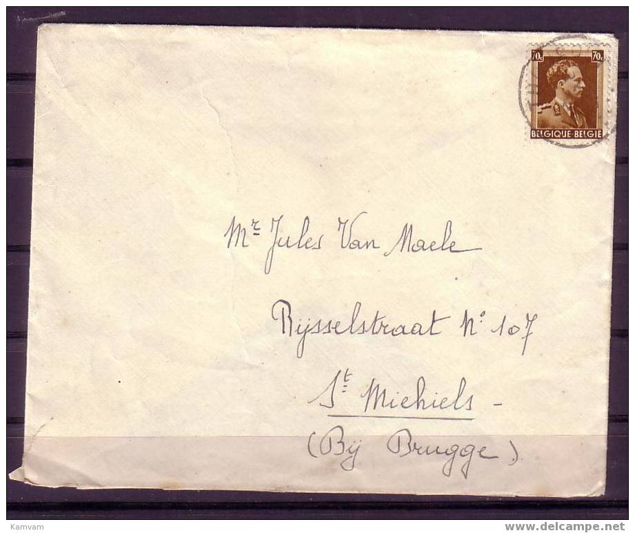 Belgie Belgique Brief Lettre COB 427 Cote 1.00 - 1936-1957 Collar Abierto
