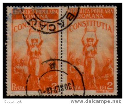 ROMANIA  Scott   #  682  F-VF USED Pair - Oblitérés