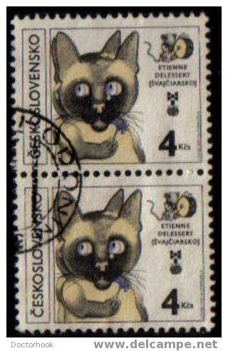 CZECHOSLOVAKIA   Scott   #  2378  VF USED Pair - Gebruikt