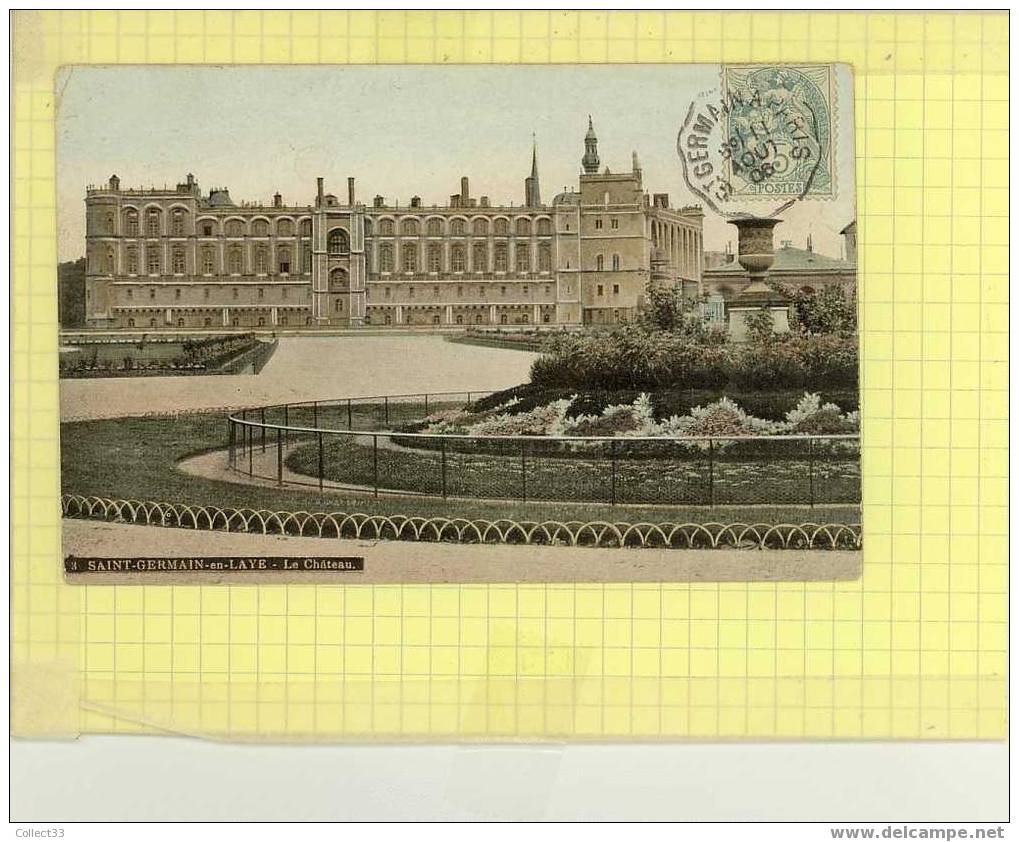 78 - Saint-Germain-en-Laye - Le Chateau - CPA Couleur 1906 - Ed LV & Cie N° 3 - St. Germain En Laye (castle)