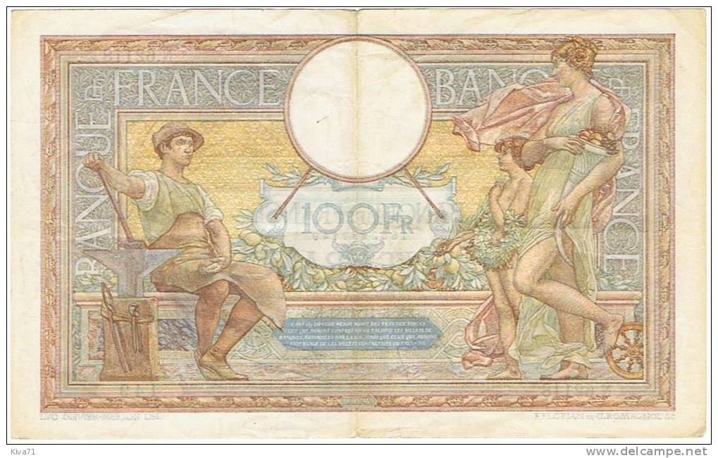 100 FRANCs "L.O.M."   3 11  1938        F25 - 100 F 1908-1939 ''Luc Olivier Merson''