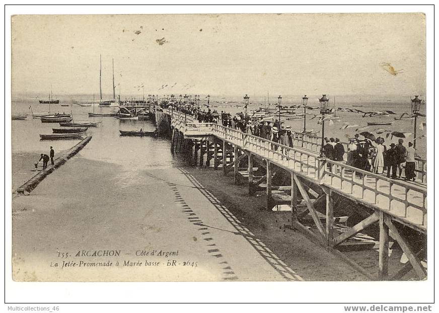 33 - ARCACHON - La Jetée Promenade à Marée Basse. - Arcachon