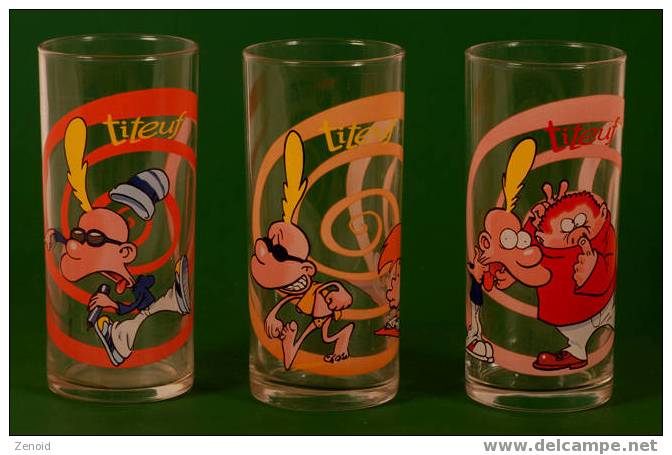 Lot 3 Verres Titeuf - Coca Cola Mac Donald´s - Titeuf