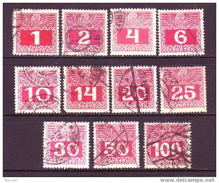 Austria  J34-44     (o) - Postage Due