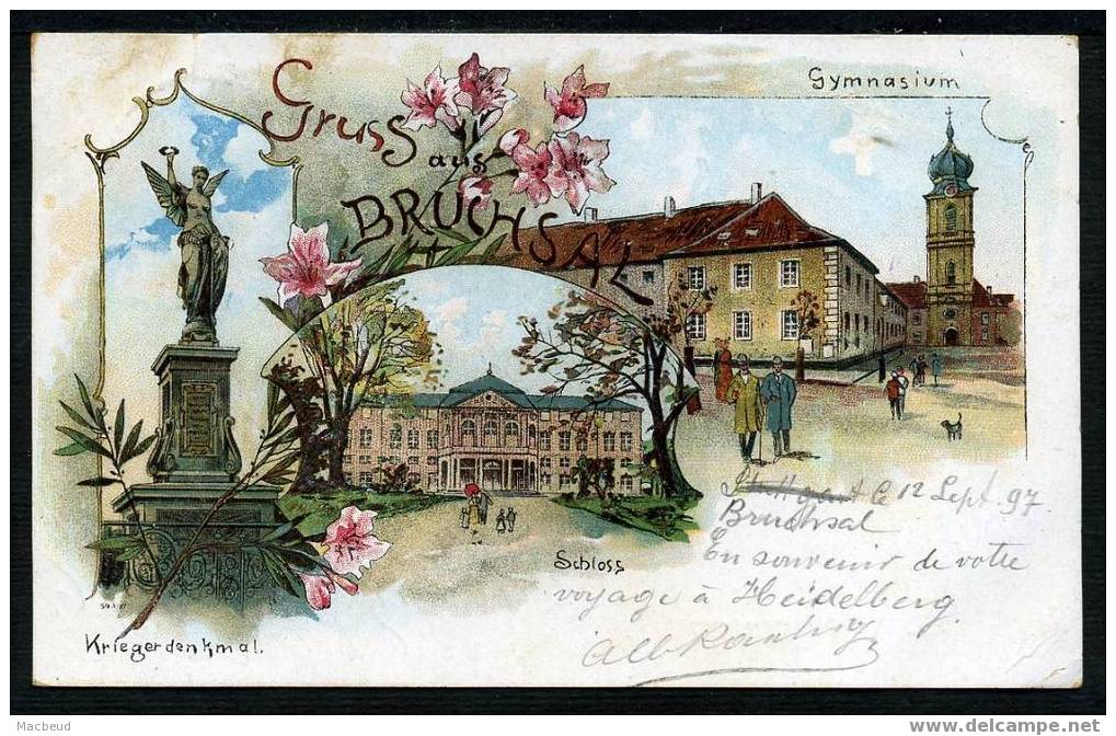 1897 - GRUSS Aus BRUCHSAL - Litho - Bruchsal