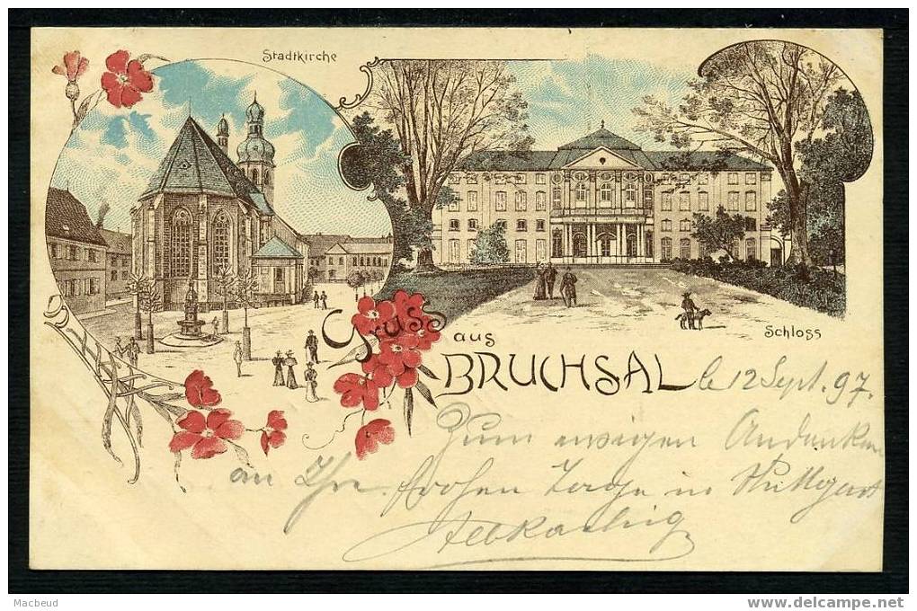 1897 - GRUSS Aus BRUCHSAL - Litho - Bruchsal