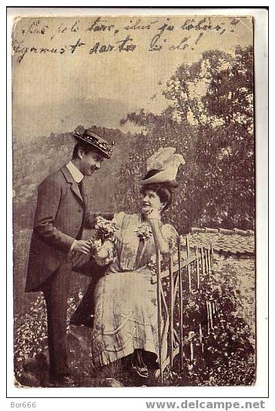 GOOD OLD ROMANTIC POSTCARD - Lovers - Man Ask For Lady Hand - Sendet 1907 - Matrimonios