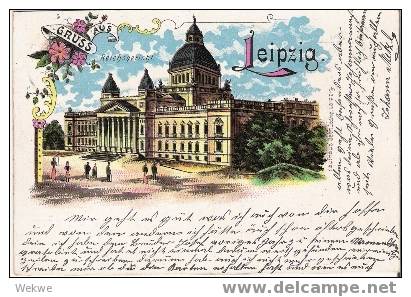 SL010/ Leipzig – Gerichtsgebäude – Stempel Plagwitz – 1901 - Leipzig