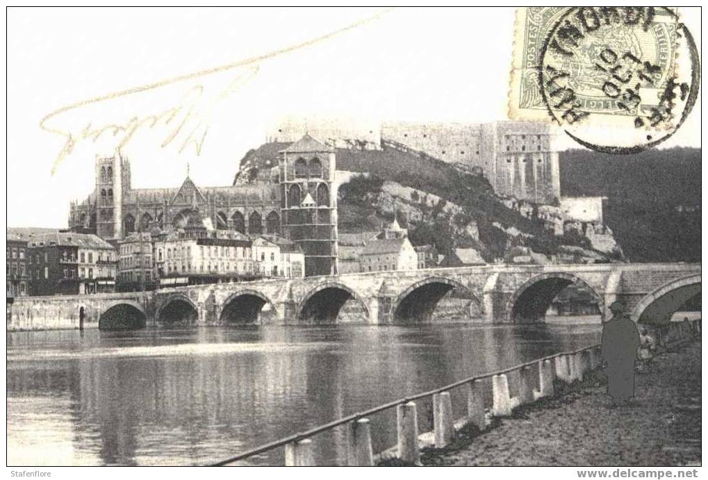 HUY VUE GENERALE PRIS DU QUAI DE LA BATTE  EN 1905 VUE DE LA VALLEE DE LA MEUSE - Kermissen