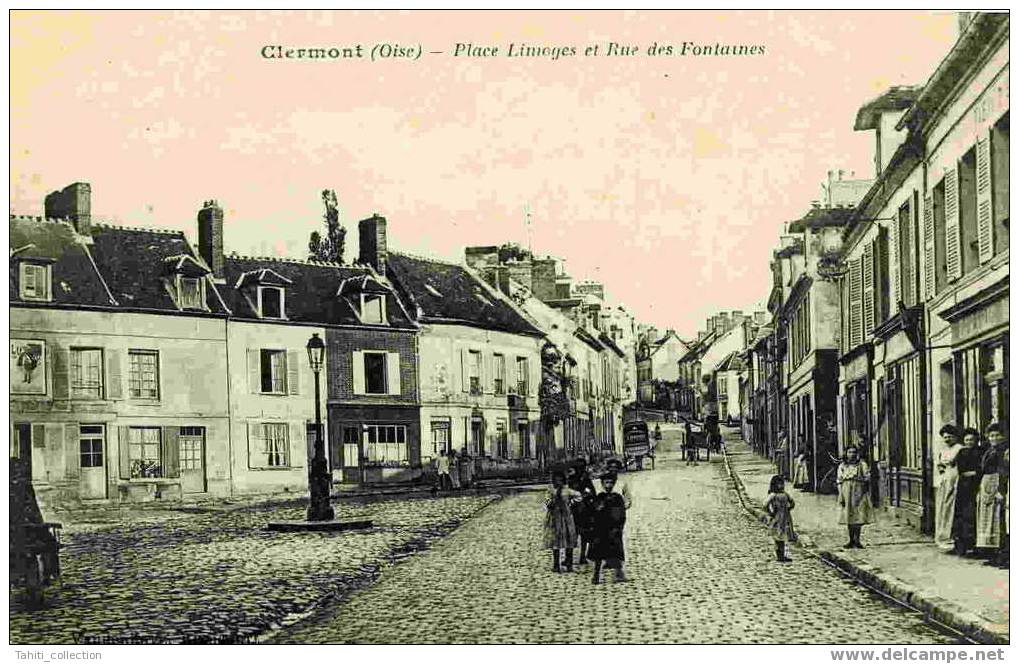 CLERMONT - Place Limoges Et Rue Fontaines - Clermont