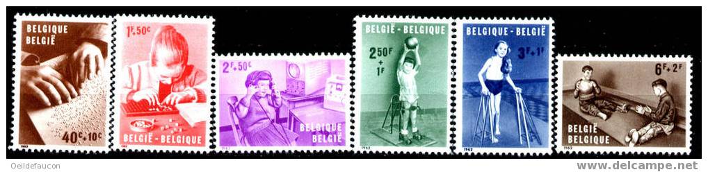 BELGIQUE - COB - 1225/30** - Cote 5.50 € - Handicaps