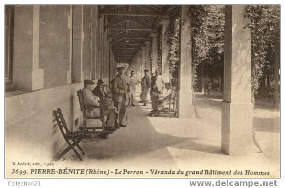 PIERRE BENITE ..... LE PERREON VERANDA DU GRAND BATIMENT DES HOMMES - Pierre Benite