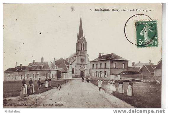 RIBECOURT  GRANDE PLACE  1910 - Ribecourt Dreslincourt