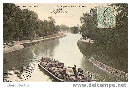 Agen   47    Le Canal Du Midi. Péniche - Agen