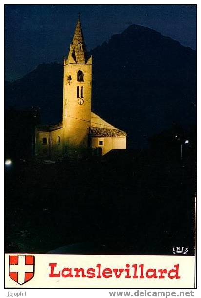 Val Cenis - Lanslevillard - L'église Illuminée Et La Dent Parrachée - Val Cenis