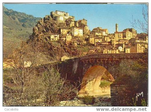 CPSM - Corte - 20250 - N° E.K.B. 854 - La Ville Et Son Vieux Pont Sur Le Tavignano - Corte