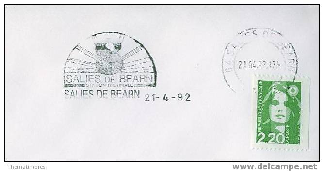 SC0942 Station Thermale  Flamme Salies De Bearn 1992 - Other & Unclassified