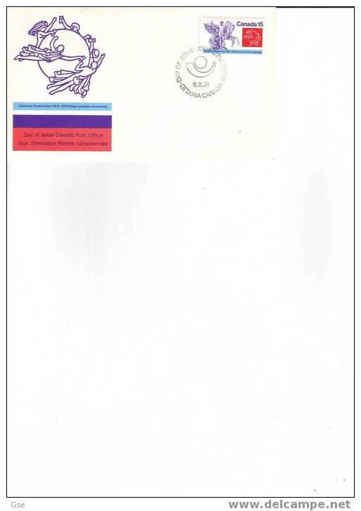 CANADA 1974 - FDC - Yvert  549 - Annullo Speciale  Illustrato U.P.U. - U.P.U.