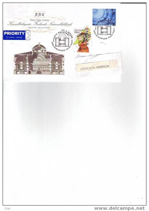 FINLANDIA 2006 - FDC - Annullo Speciale Illustrato - Biblioteca Universitaria - FDC