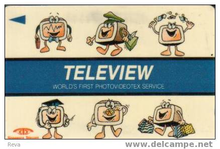 SINGAPORE $2 TELEVIEW TELEVISION  CHANNEL  FOR BUSINESS SPORT  ETC, CARTOON TV  CODE:2STEA  COMPANY  COMPLIMENTARY - Singapur