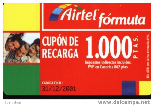 Airtel ACR-049/1 Friends 1000 Ptas 31/12/2001 Hard - Airtel