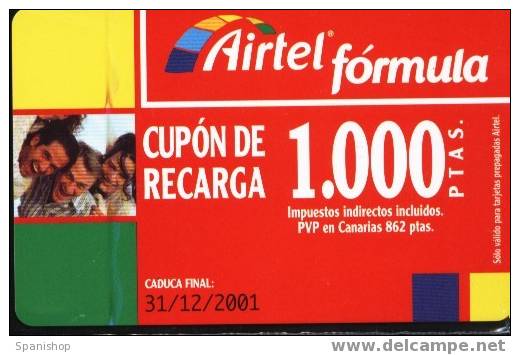 Airtel ACR-050 Friends 1000 Ptas 31/12/2001 Soft. Nº Serie 10 Digitos - Airtel