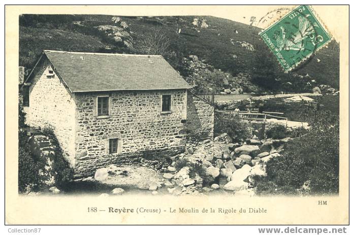 23 - CREUSE - ROYERE - MOULIN De La RIGOLE Du DIABLE - BELLE CARTE - H.M.188 - Royere