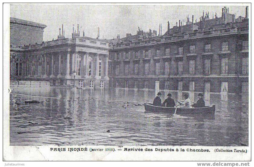 Paris Anondé(janvier 1910) Arrivée Des Députée A La Chambre - Overstromingen