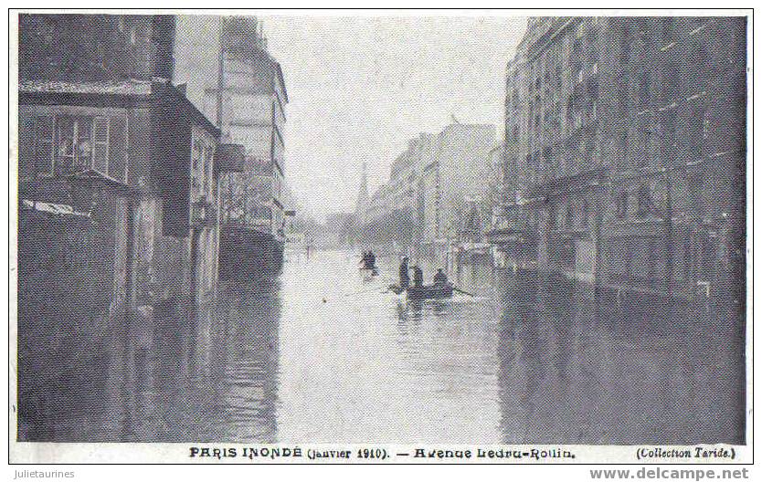 Paris Anondé(janvier 1910) Avenue Ledru-roilin Cpa Bon état - Floods