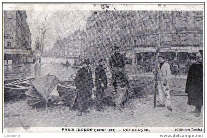 Paris Anondé(janvier 1910) Rue De Lyon Cpa Bon état - Überschwemmungen