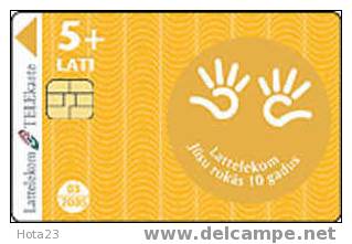 Latvia Lettland , Lettonia  - Sunshine , Sun  Used Phonecard  2005 Year - Astronomy