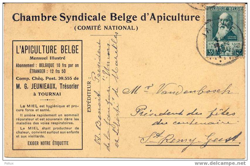 CP Chambre Syndicale Belge D'Apiculture Vers St Remy-Geest (JODOIGNE) - Muscheln