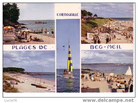 BEG MEIL -  N° MX 4122  - 5 Vues :  Les Plages Du Port, Des Dunes De Kerambigorn Et De La Roche Percée - Beg Meil