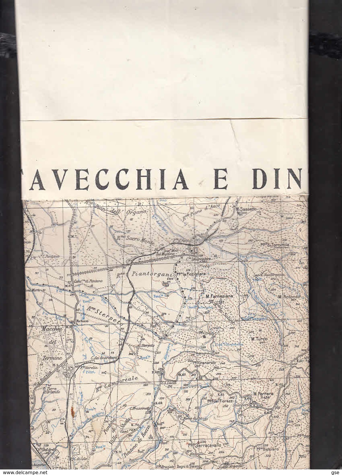 1932 -  CARTA GEOGRAFICA CIVITAVECCHIA E DINTORNI - Altri & Non Classificati