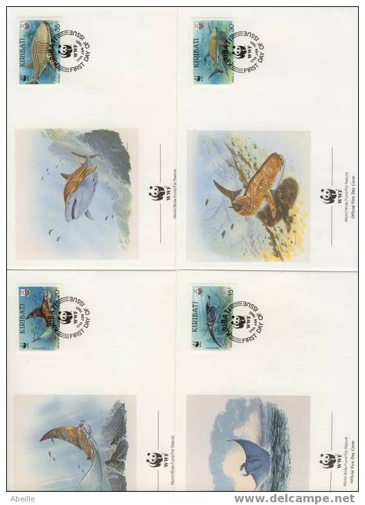 WWF 34   4 FDC   ILLUSTRE KIRIBATI    WWF - Andere & Zonder Classificatie