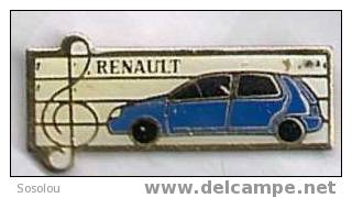 Renault . La Portée De Musique . Voiture Bleue - Renault