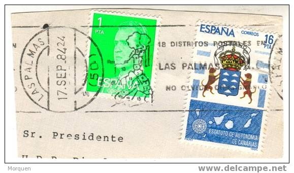 ESPAÑA Fechador Especial   LAS PALMAS 1984 - Covers & Documents