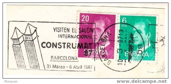 ESPAÑA Fechador Especial  BARCELONA 1987 Construmat - Lettres & Documents