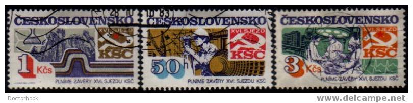 CZECHOSLOVAKIA   Scott   #  2475-7   VF USED - Used Stamps