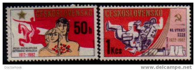 CZECHOSLOVAKIA   Scott   #  2430-1  VF USED - Used Stamps