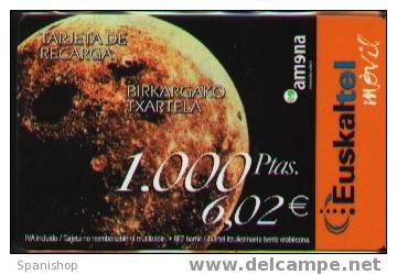 EKR-004 Cupon De Recarga 1000 Ptas-6,02€ . Euskaltel - Pais Vasco Planets - Euskaltel