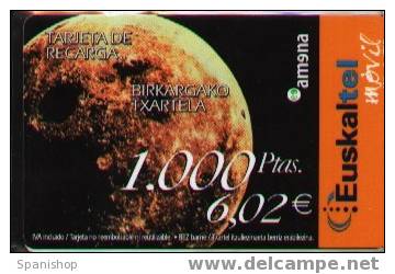 EKR-008 Cupon De Recarga 1000 Ptas-6,02€ . Euskaltel - Pais Vasco Planets - Euskaltel