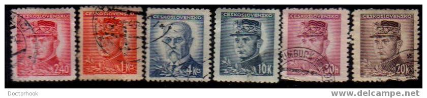CZECHOSLOVAKIA   Scott   #  293-300A   F-VF USED - Used Stamps