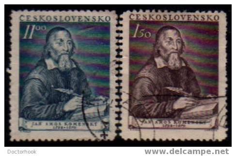 CZECHOSLOVAKIA   Scott   #  509-10   F-VF USED - Used Stamps