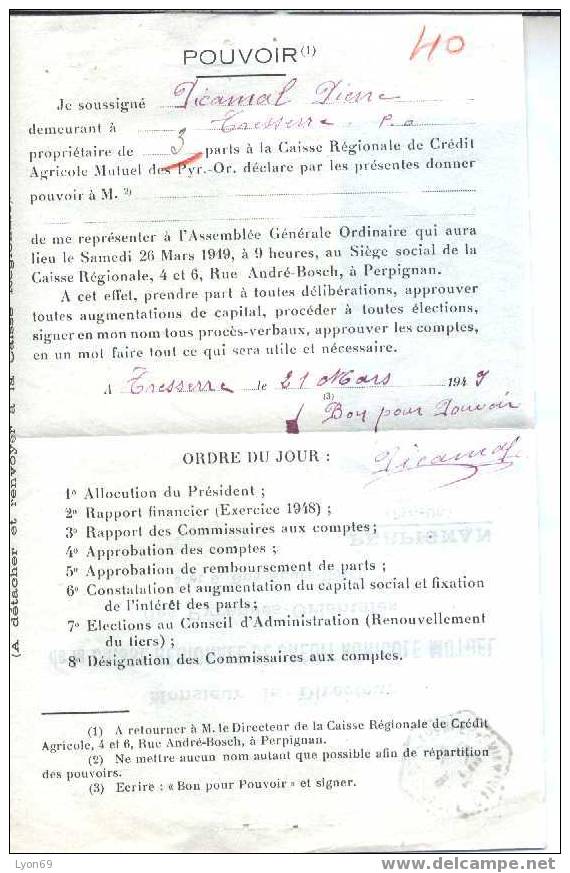 LETTRE  En Franchise Sans TAXE  A PREMIERE VUE ABUSIVE POUVOIR CAISSE REGIONALE DE CREDIT AGRICOLE MUTUEL GANDON - Lettres Civiles En Franchise